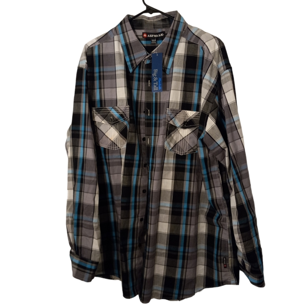 NWT Men's Airwalk 3XLB Buttonup Longsleeve Shirt